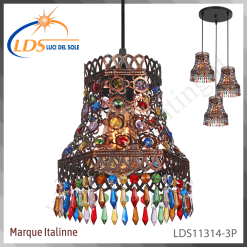 Suspension décorative 3 lampes – 3× douille E27 – Luci Del Sole