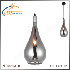 Suspension décorative 1 lampe – 3× douille E27 – en verre – Luci Del Sole