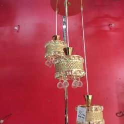 Suspension décorative 3 lampes – finition or