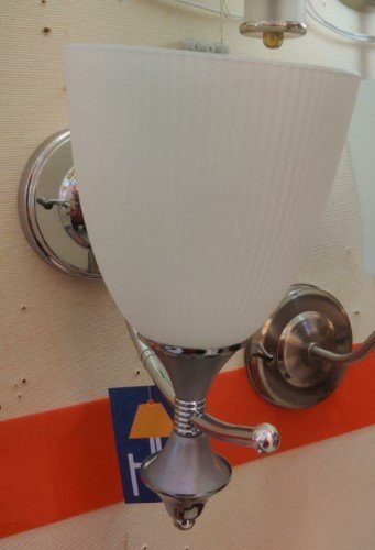 Applique murale (ampoule) – 1× douille E27 – en verre