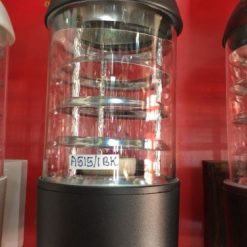 Luminaire extérieur (ampoule) – 1× douille E27 – en verre – finition noir