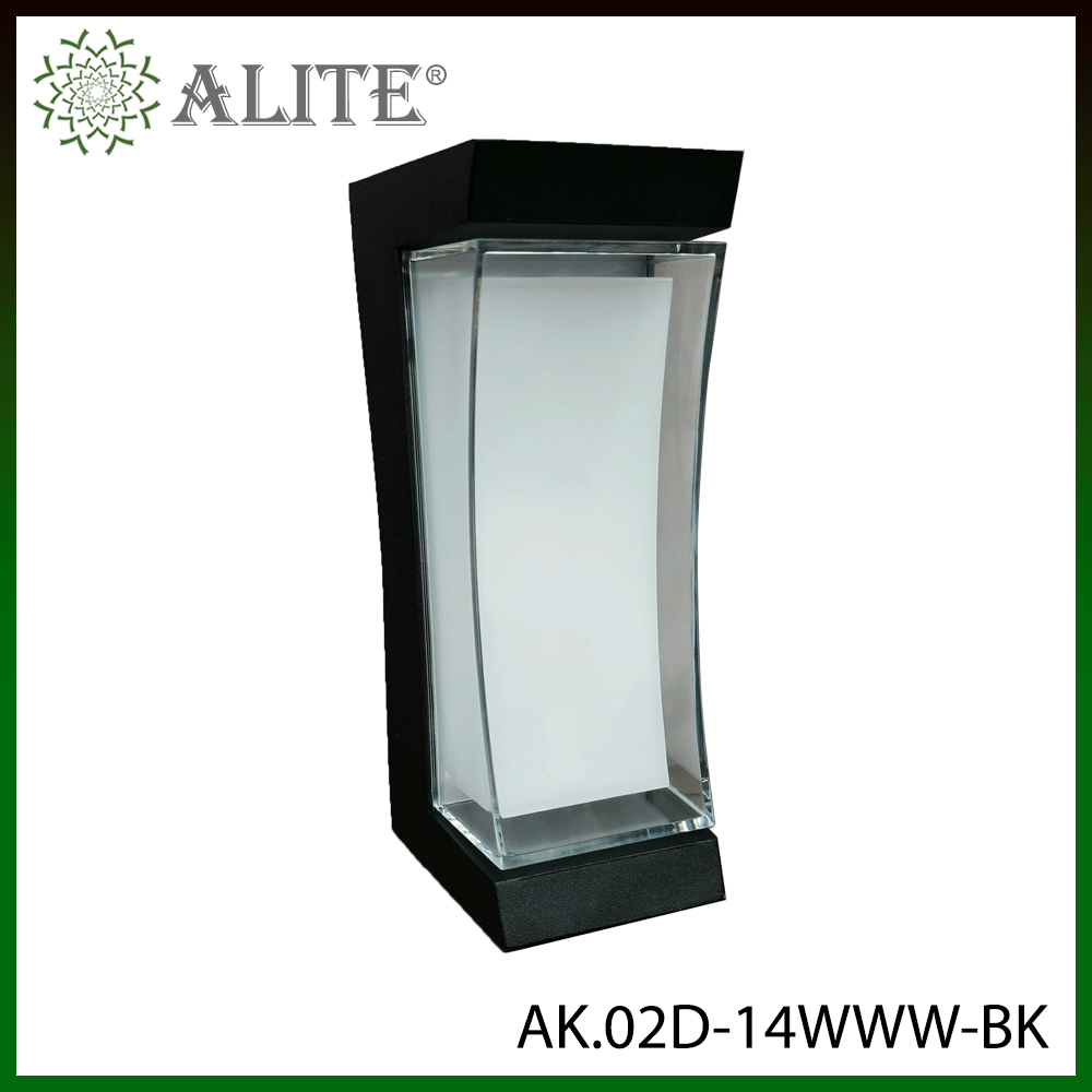 Luminaire LED extérieur – LED 14W – Blanc chaud (3000K) – finition noir