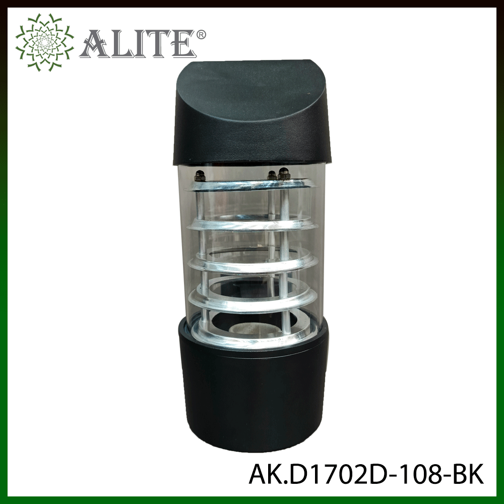 Luminaire extérieur (ampoule) – 1× douille E27 – finition noir