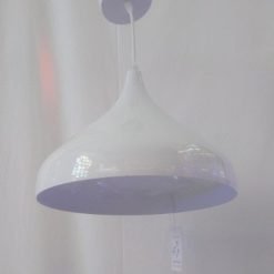 Suspension décorative 1 lampe – 1× douille E27 – finition blanc