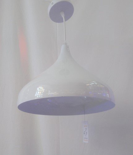 Suspension décorative 1 lampe – 1× douille E27 – finition blanc