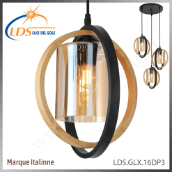Suspension décorative 3 lampes – 3× douille E27