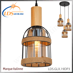 Suspension décorative 3 lampes – 3× douille E27