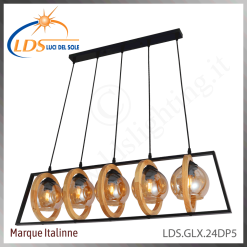 Suspension décorative 1 lampe – 5× douille E27