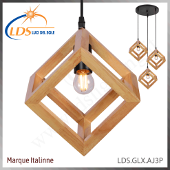 Suspension décorative 3 lampes – 3× douille E27