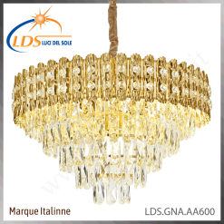 Suspension décorative en cristal – Douille E14 (petit culot) – finition or