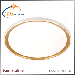Plafonnier LED en saillie – finition or