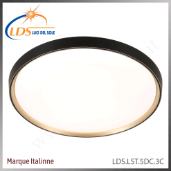 Plafonnier LED en saillie – finition noir