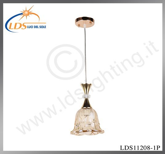 Suspension décorative 1 lampe – 1× douille E27 – finition or