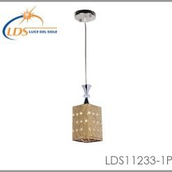 Suspension décorative 1 lampe – 1× douille E27 – finition chromé