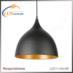 Suspension décorative 1 lampe – 1× douille E27 – finition noir