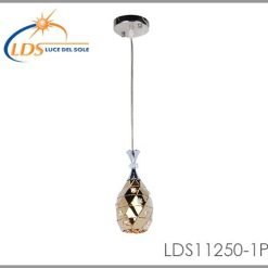 Suspension décorative 1 lampe – 1× douille E27 – finition chromé