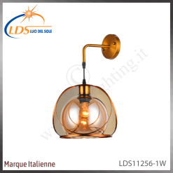 Applique murale (ampoule) – 1× douille E27 – finition or