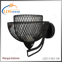 Applique murale (ampoule) – 3× douille E27 – finition noir – Luci Del Sole