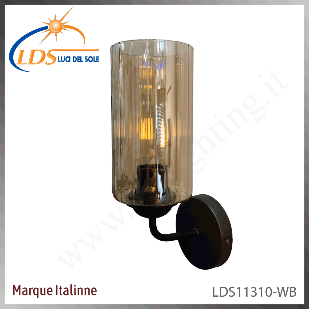 Applique murale (ampoule) – 1× douille E27 – en verre – Luci Del Sole