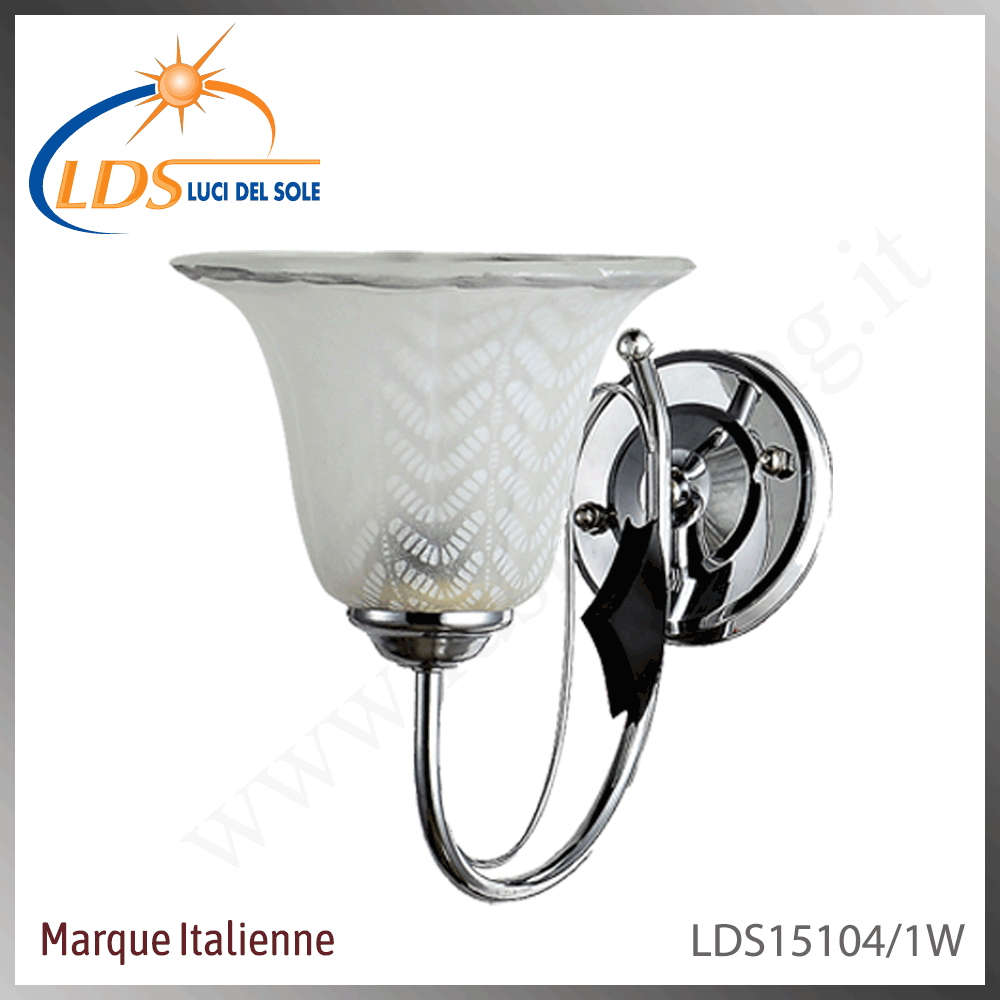 Applique murale (ampoule) – 1× douille E27 – finition noir