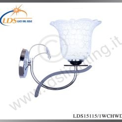 Applique murale (ampoule) – 1× douille E27 – en verre – finition or