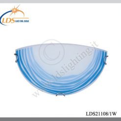 Applique murale (ampoule) – 1× douille E27 – en verre