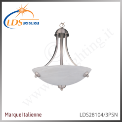 Suspension décorative 3 lampes – 3× douille E27 – finition nickel satiné