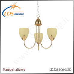 Suspension décorative 3 lampes – 3× douille E27 – finition or