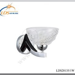 Applique murale (ampoule) – 1× douille E14 (petit culot) – en verre – finition noir