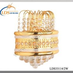 Applique murale en cristal – 2× douille E14 (petit culot)