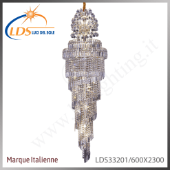 Suspension décorative en cristal – 28× douille E14 (petit culot) – Cristal K9