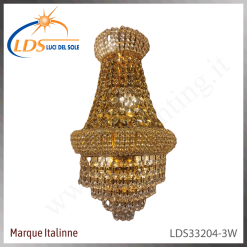 Applique murale en cristal – finition or