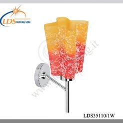 Applique murale (ampoule) – 1× douille E27 – en verre