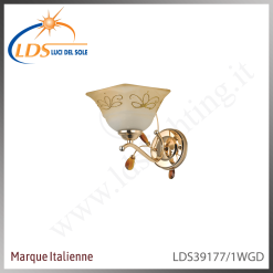 Applique murale (ampoule) – 1× douille E27 – finition or