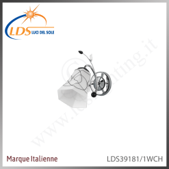 Applique murale (ampoule) – 1× douille E27 – en verre – finition noir