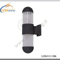 Luminaire extérieur (ampoule) – 2× douille E27 – en verre – finition noir