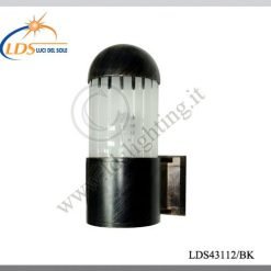 Luminaire extérieur (ampoule) – 1× douille E27 – en verre – finition noir