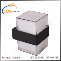 Luminaire LED extérieur – LED 10W – Blanc chaud (3000K) – en verre – finition noir