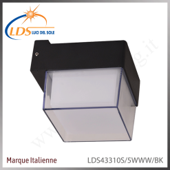 Luminaire LED extérieur – LED 5W – Blanc chaud (3000K) – en verre – finition noir