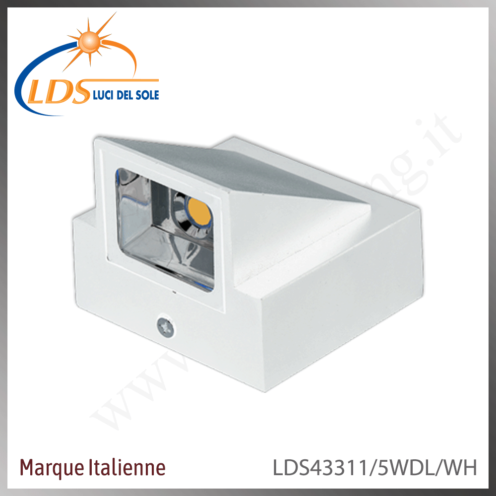 Luminaire LED extérieur – LED 5W – Blanc froid (6000–6500K) – finition blanc