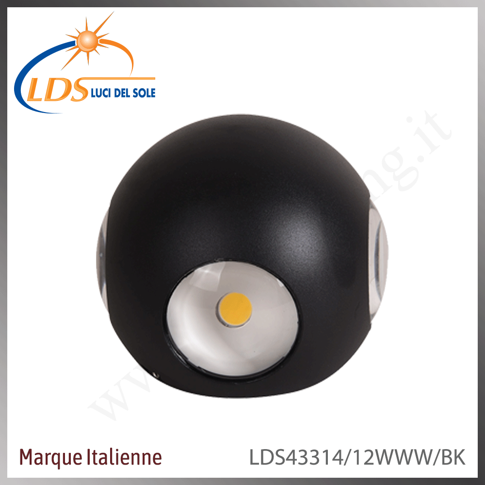 Luminaire LED extérieur – Blanc chaud (3000K) – finition noir