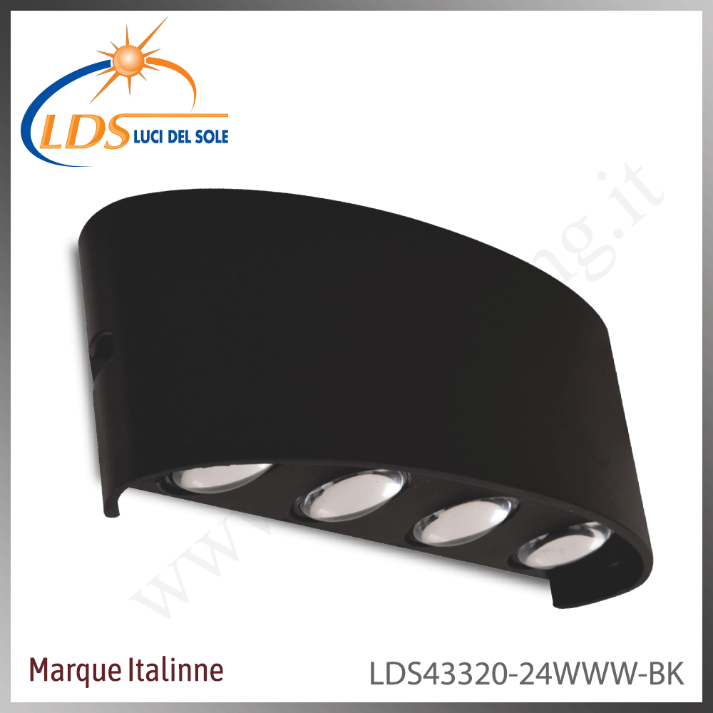 Luminaire LED extérieur – LED 3W – Blanc chaud (3000K) – finition noir