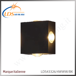 Luminaire LED extérieur – LED 4W – Blanc chaud (3000K) – finition noir