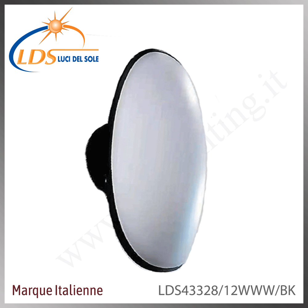 Luminaire LED extérieur – LED 12W – Blanc chaud (3000K) – finition noir