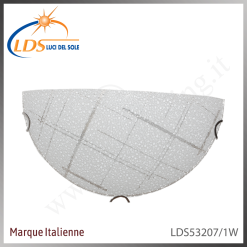 Applique murale (ampoule) – 1× douille E27 – en verre