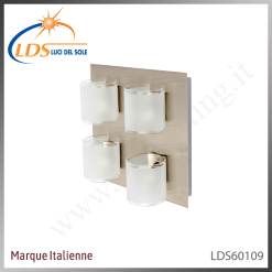 Luminaire décoratif – en verre – finition nickel satiné