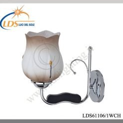 Applique murale (ampoule) – 1× douille E27 – en verre