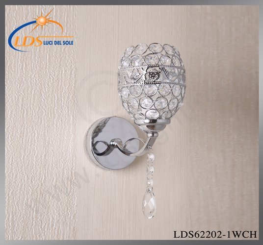 Applique murale en cristal – 1× douille E27 – finition chromé