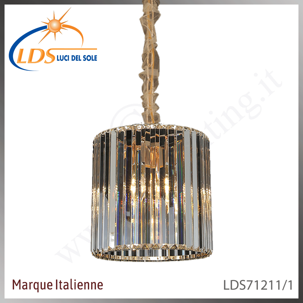 Suspension décorative en cristal – 1× douille E14 (petit culot)