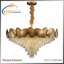 Suspension décorative en cristal – 10× douille E14 (petit culot) – Luci Del Sole